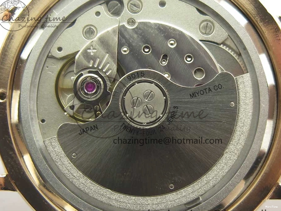 MIROTIME 0428 SportInspired Portofino IW458101 RG MK 1:1 Best Edition Gray Dial On Brown Leather Strap MIYOTA 7165